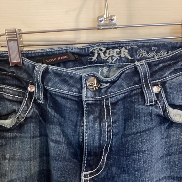 Wrangler Rock 47 Jeans  7/8 32 boot cut low rise - Picture 2 of 3